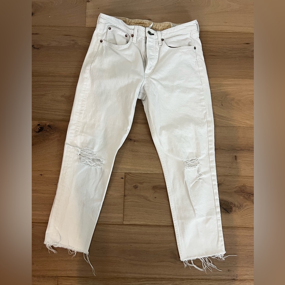 Rag & Bone Off-White Organic Cotton Jeans